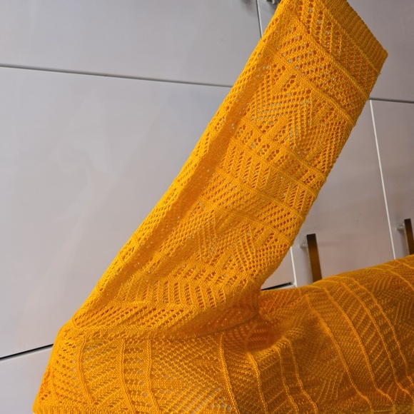 Madison & Hudson V Neck Crochet Maxi Dress Orange Womens Size 1X - Picture 5 of 9